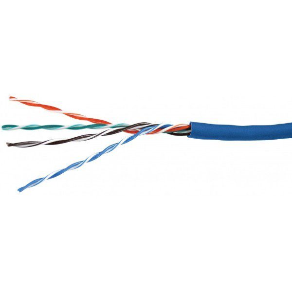 CABLE UTP CATEGORIA 5E 4X2/24 AZUL METRO