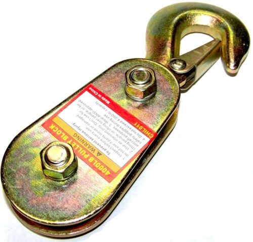 POLEA P/CUERDA C/GANCHO 1/4 4000LB AJ