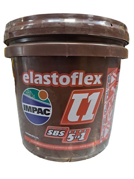 IMPER ASFALTICO ELASTOFLEX GALON CAFE IMPAC 3.8 LTS