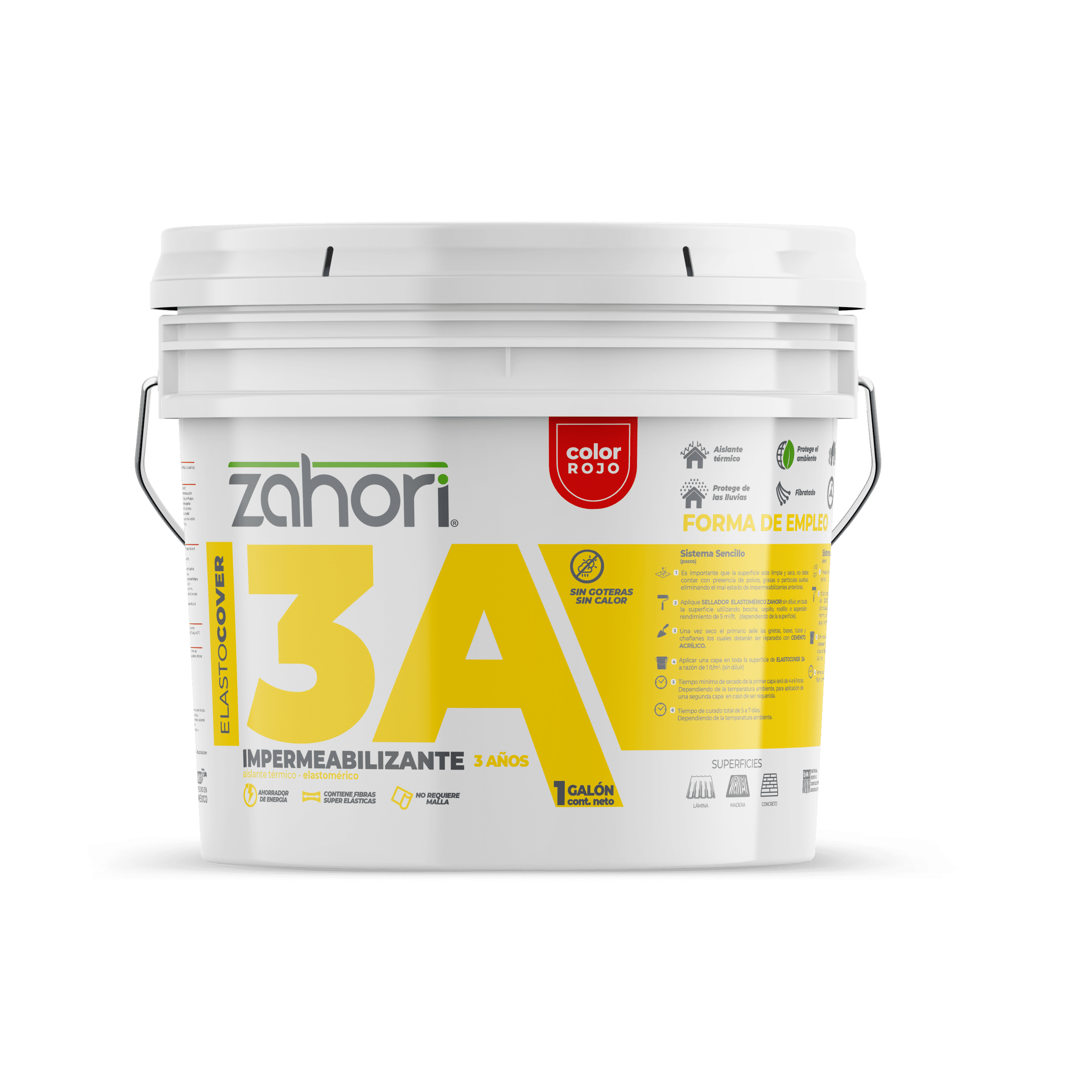 IMPER ELASTOMERICO 3 ANOS ROJO GALON ZAHORI