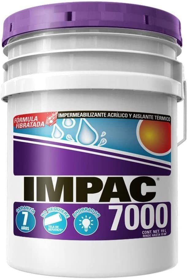 IMPER FIBRATADO 7000 ROJO CUBETA 19LT IMPAC