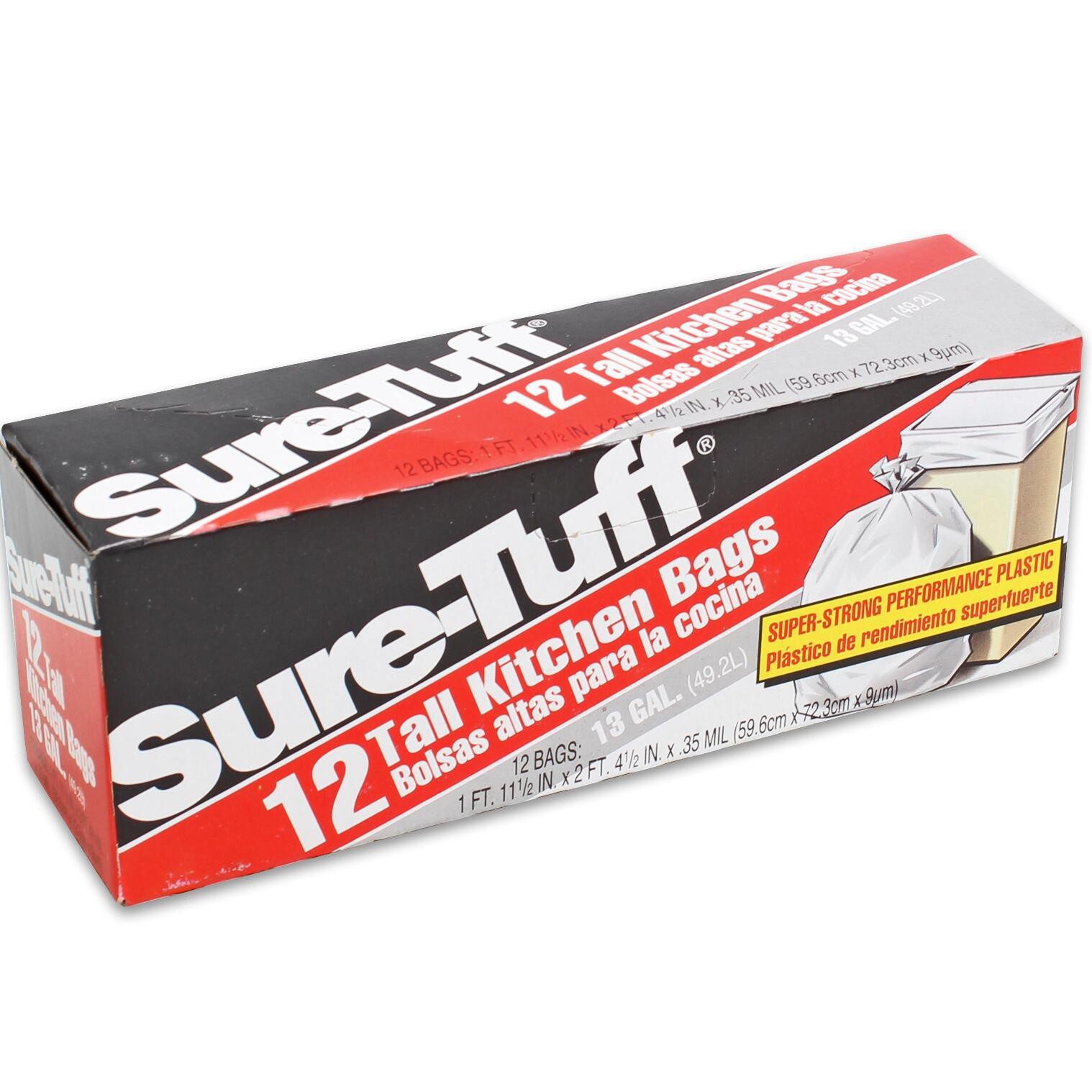 BOLSA P/BASURA 13GAL 12PZ SURE-TUFF