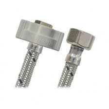 MANGUERA FLEX PARA AGUA 3/8 X 1/2 X 40CM PARA SINK-LAVABO ACERO TUERCA ROSCA INTERNA