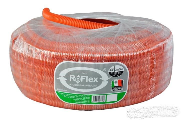 TUBO POLIDUCTO CON GUIA 3/4 X 50M ECOREFLEX