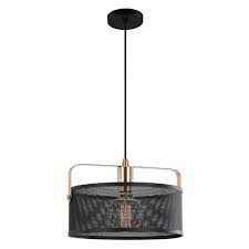 LAMPARA DECORATIVA COLGANTE E26 1 LUZ NEGRO COBRE DIRIGIBLE NO INCLUYE FOCO