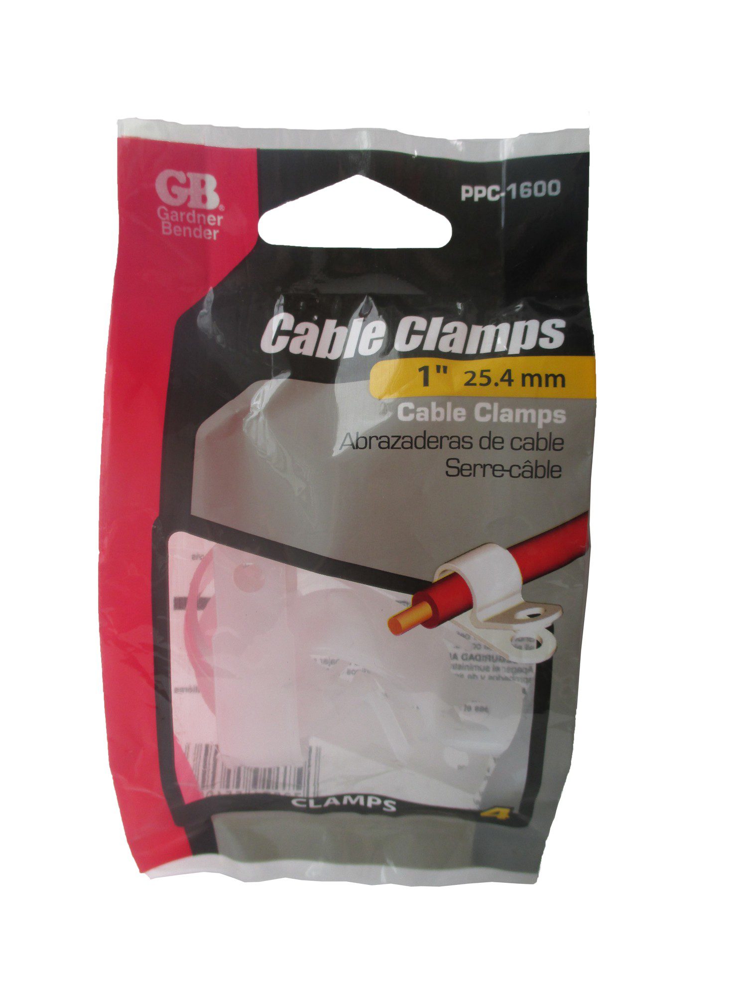 ABRAZADERA DE PLASTICO PARA CABLE 1 CON 4