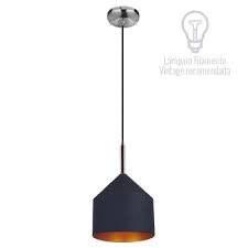 LAMPARA DECORATIVA COLGANTE E26 1 LUZ NEGRO 100-240V AUVA NO INCLUYE FOCO
