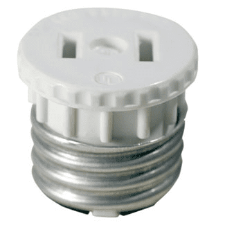 ADAPTADOR PARA ROSETA CON PLOGA BLANCO