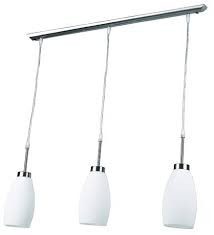 LAMPARA DECORATIVA COLGANTE E26 3 LUCES CROMO 100-240V OPALINO MARUK II1 NO INCLUYE FOCOS