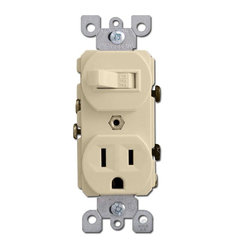 APAGADOR COMBINADO 15A 120V MARFIL LEVITON