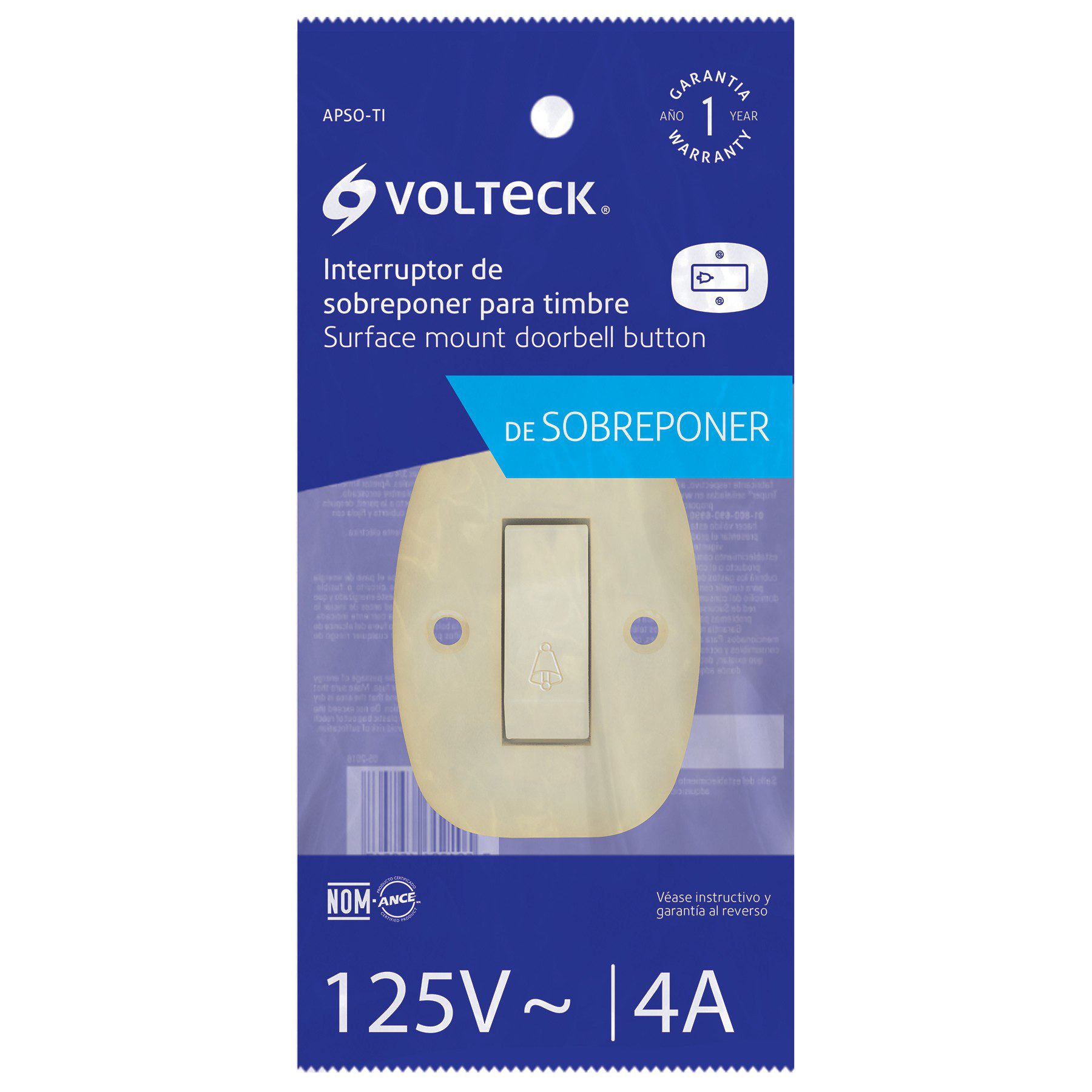 APAGADOR DE SOBREPONER PARA TIMBRE VOLTECK