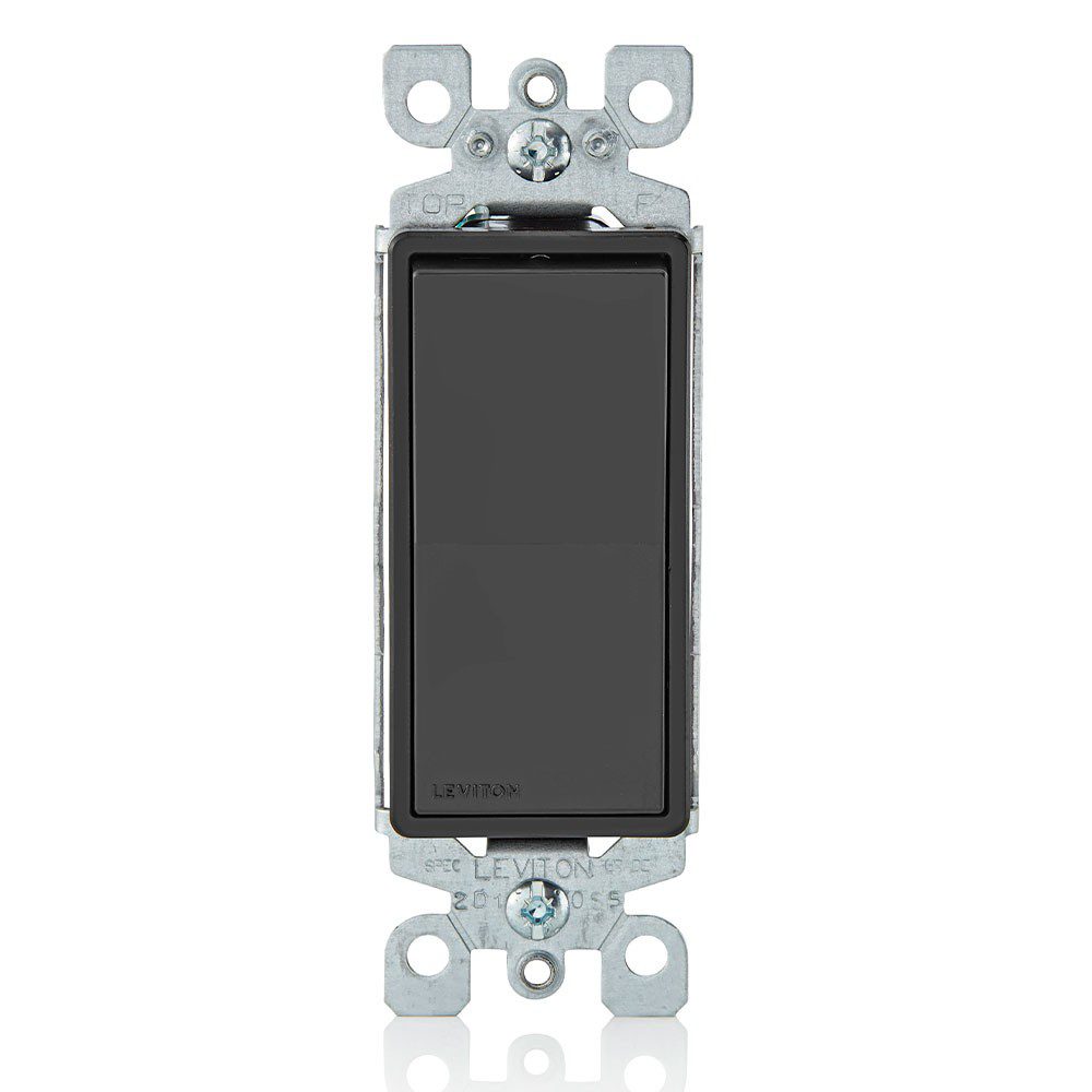 APAGADOR DECORA SENCILLO 15A 120/277V NEGRO