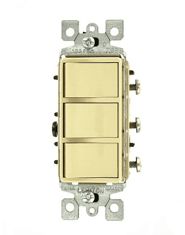 APAGADOR DECORA TRIPLE 15A 120V MARFIL