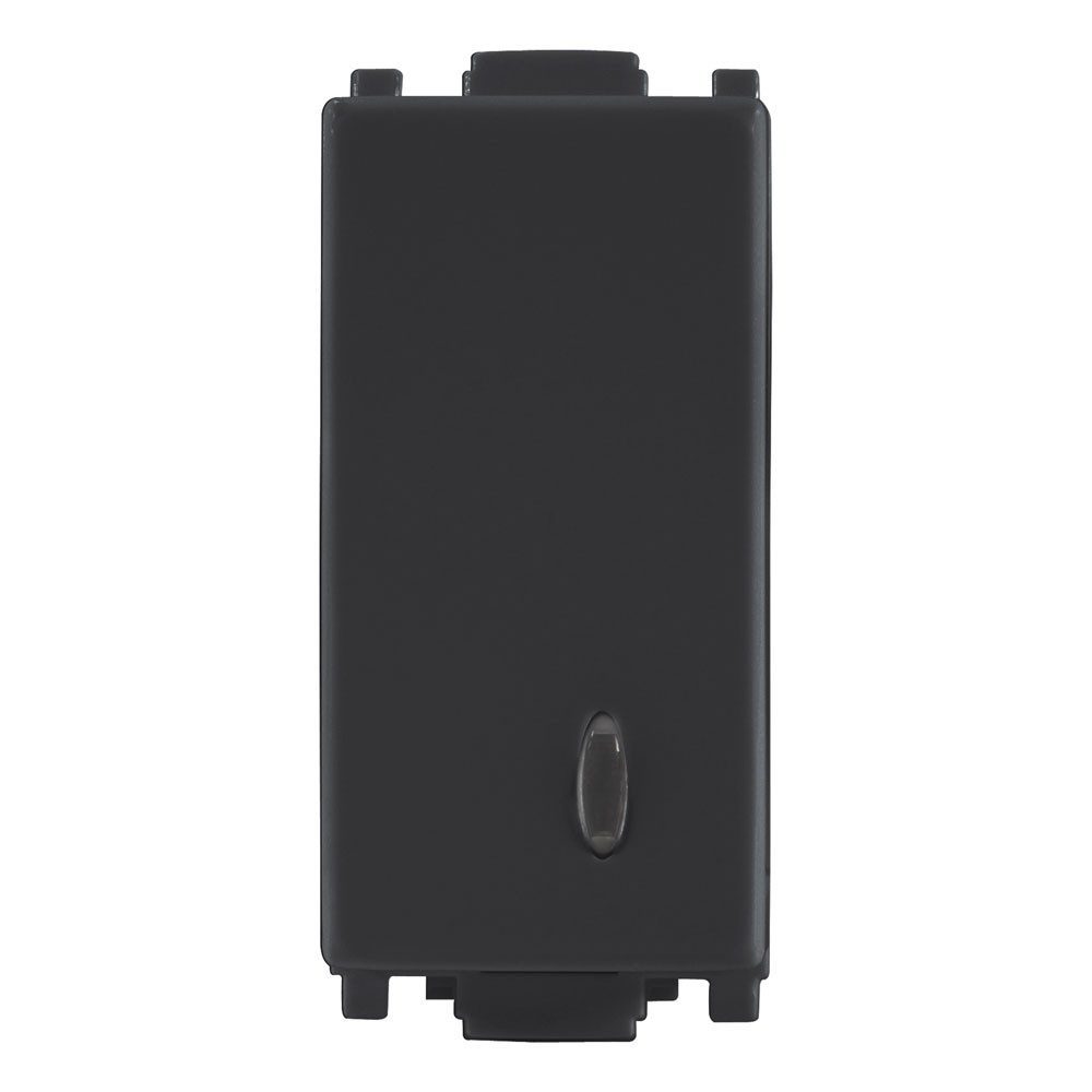 APAGADOR SENCILLO 10A 127V CON LUZ PILOTO NEGRO