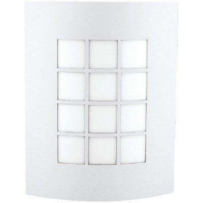 LAMPARA SUP P/MURO E27 DECORATIVA 100-240V 1 LUZ BLANCO TURIN I NO INCLUYE FOCO