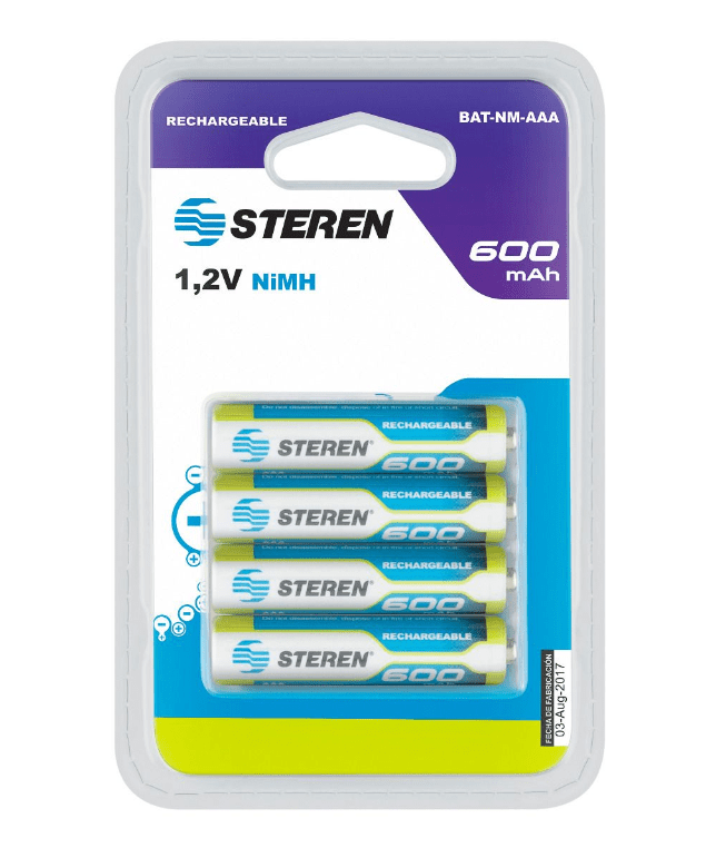 BATERIA AAA RECARGABLE 4 PIEZAS STEREN