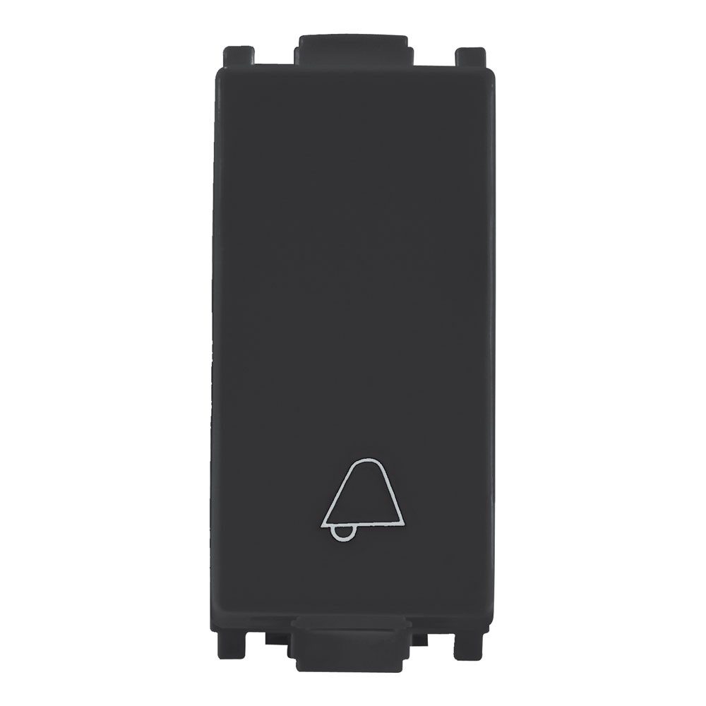 BOTON PULSADOR PARA TIMBRE CAMPANA 10A 127V NEGRO