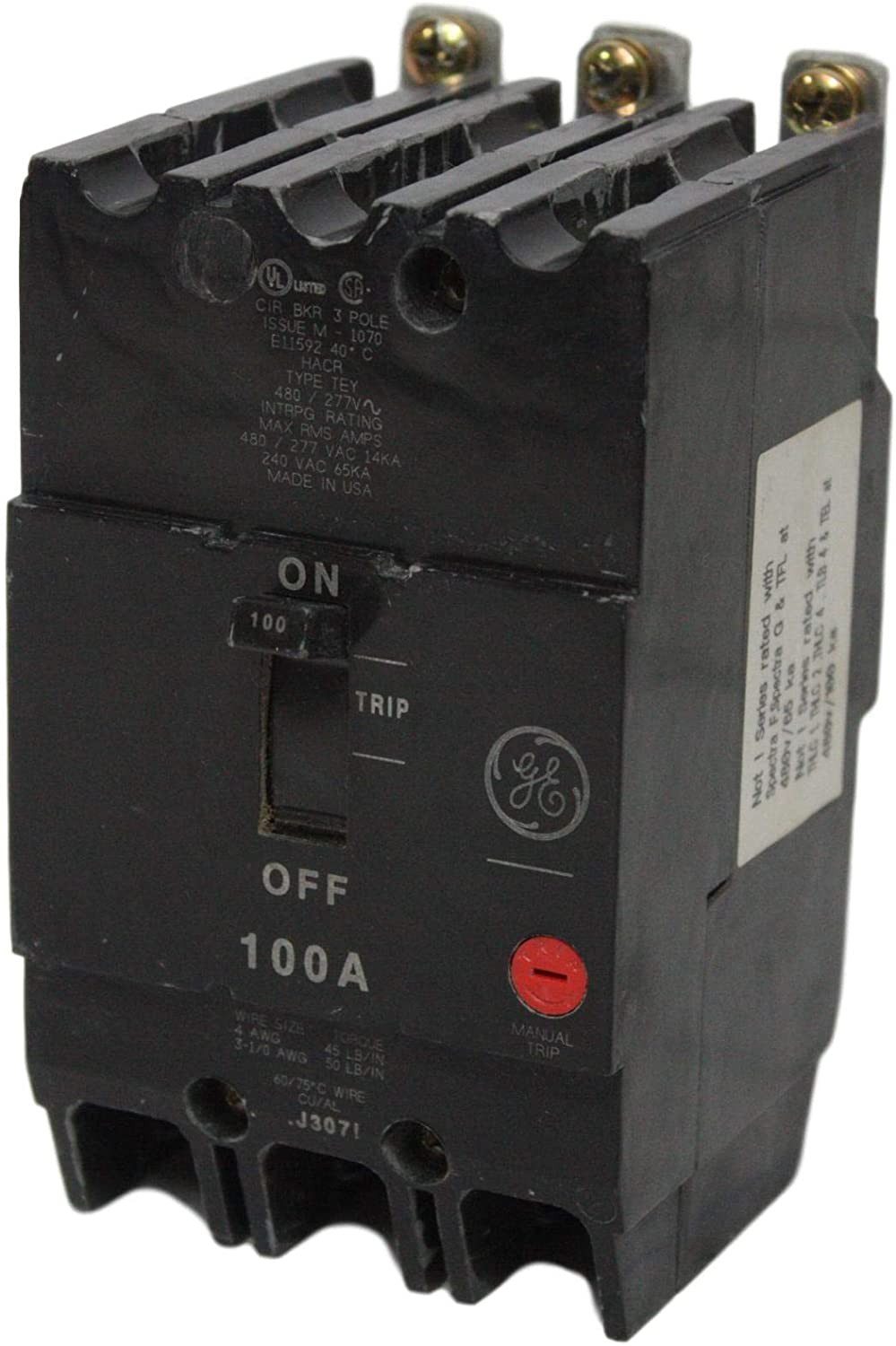 BREAKER TEY 3 X 100A 480V GE
