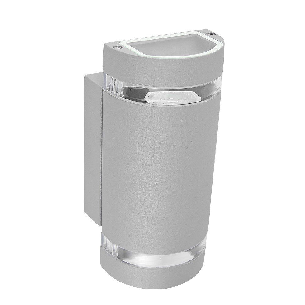 LAMPARA SUP P/MURO GU10 DECORATIVA 100-240V 2 LUCES SATIN TOLEDO NO INCLUYE FOCO