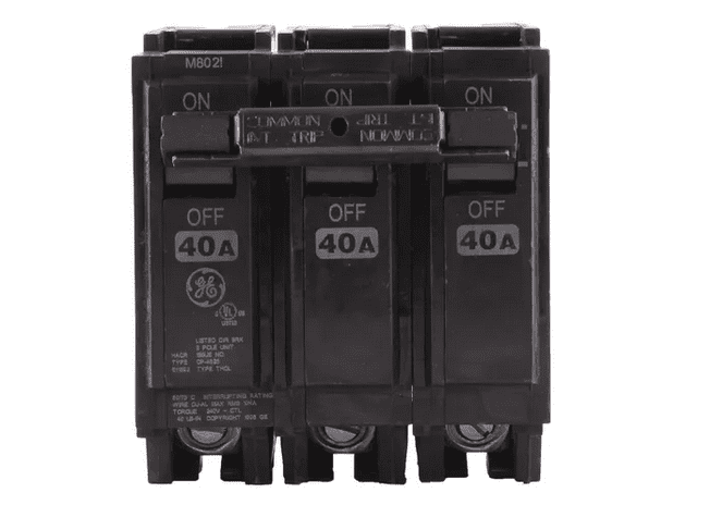 BREAKER THQL 3 X 40A 240V GE