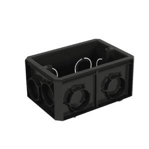 CAJA 2 X 4 KO 3/4 1/2 NEGRA POLIFLEX