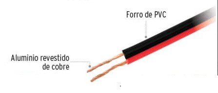 CABLE P/BOCINA DUPLEX 2 X 18 BICOLOR 1M VOLTECK