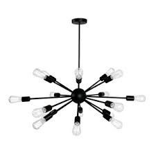 LAMPARA DECORATIVA COLGANTE E27 18LUCES NEGRO 100-240V NO INCLUYE FOCOS