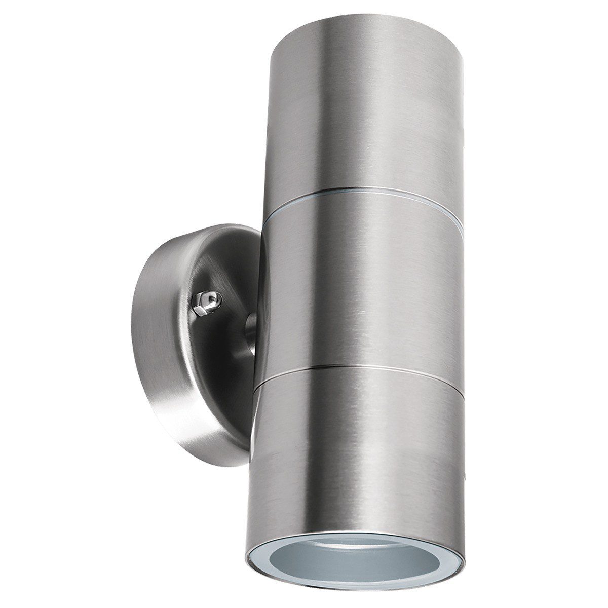 LAMPARA SUPERFICIE PARA MURO GU10 DECORATIVA 90-260V SATIN ALUMINIO 2 LUCES NO INCLUYE FOCOS