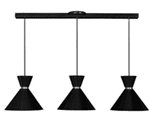 LAMPARA DECORATIVA COLGANTE E26 3 LUCES NEGRO NO INCLUYE FOCOS